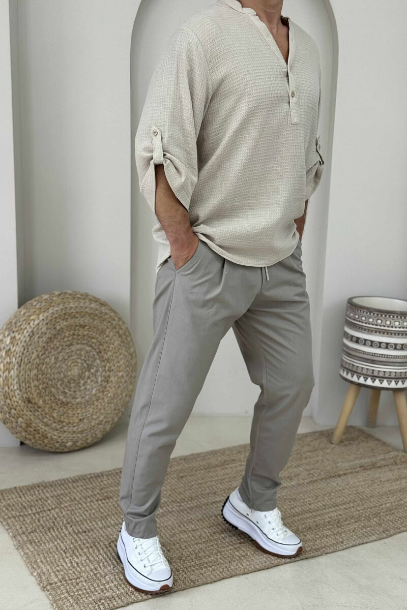 ONE COLOR LACINGS MEN PANTS GREY/GRI - 2