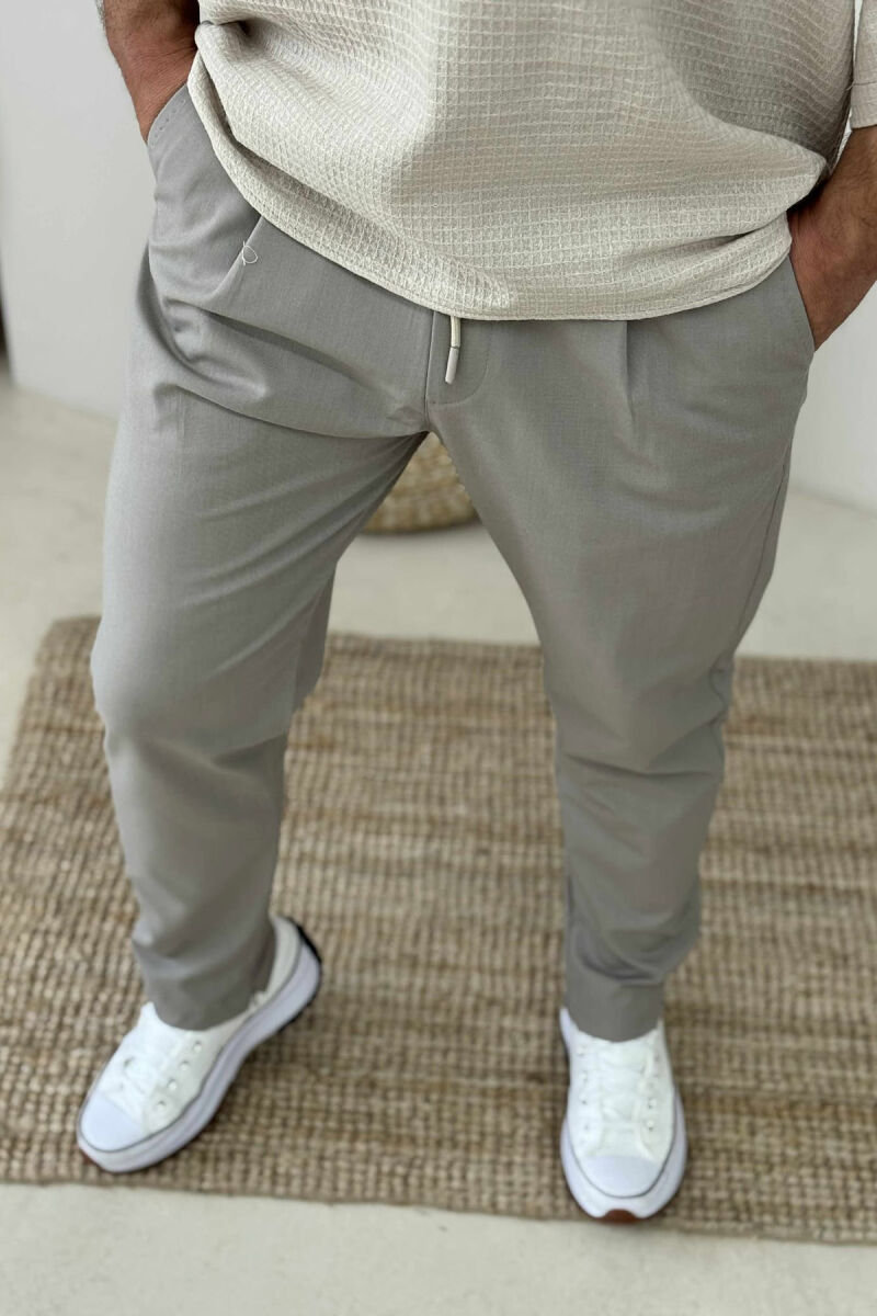 ONE COLOR LACINGS MEN PANTS GREY/GRI - 4