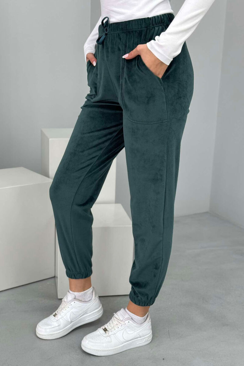 ONE COLOR LACINGS WOMEN JOGGERS GREEN/JESHILE - 7