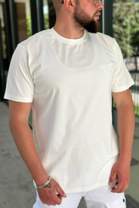 ONE COLOR LEAF SHIRT MAN WHITE-E BARDHE 