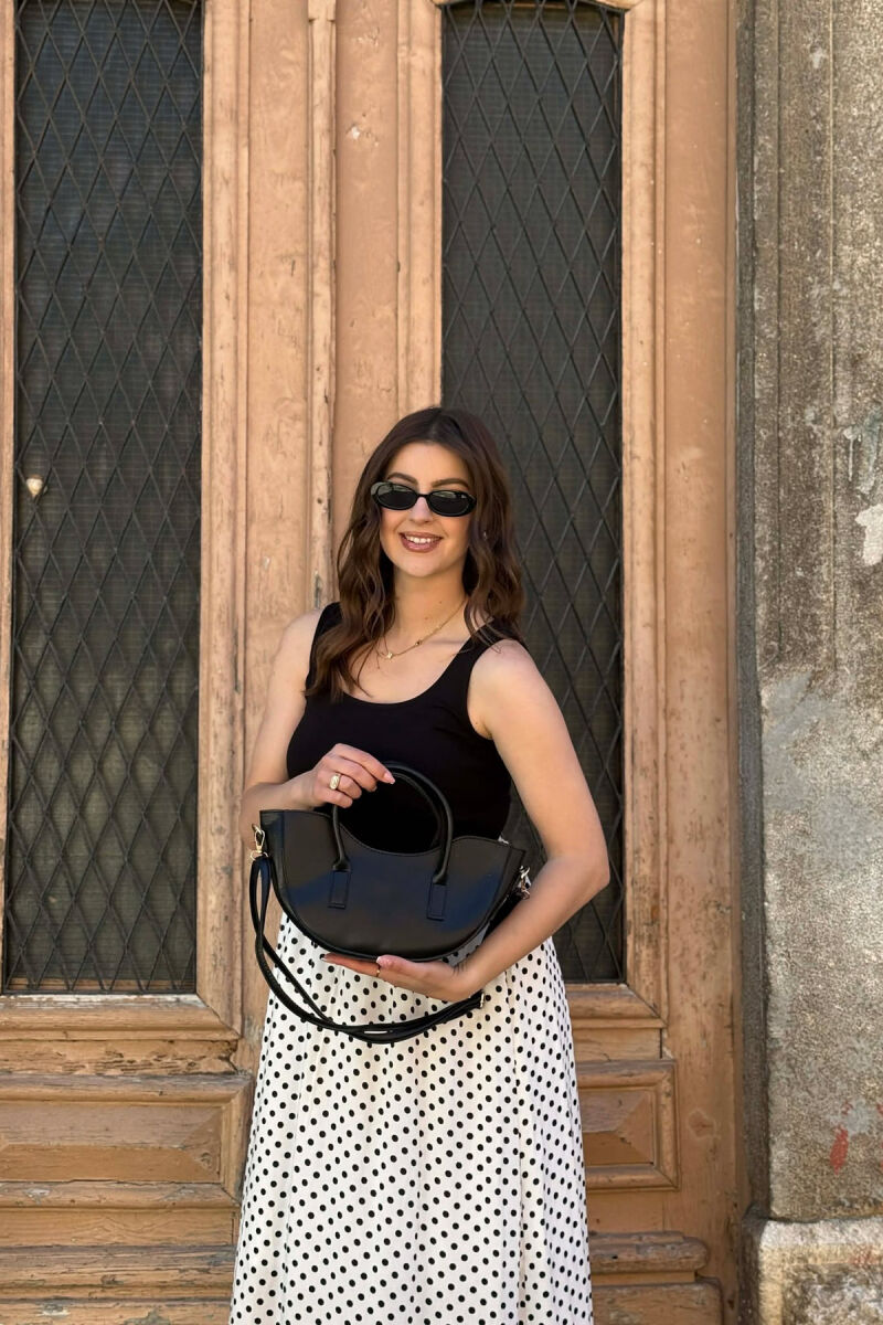 ONE COLOR LEATHER SIMPLE WOMAN BAG BLACK/ E ZEZE - 1