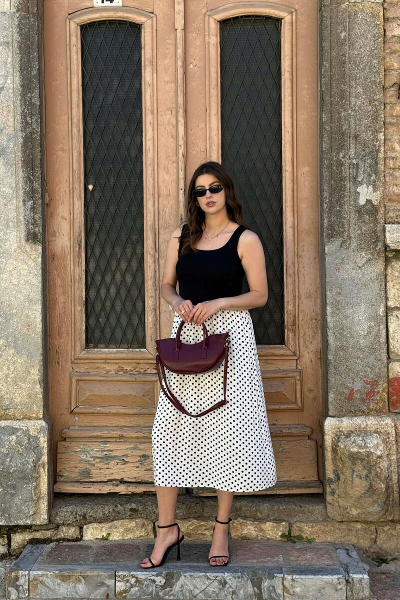 ONE COLOR LEATHER SIMPLE WOMAN BAG BURGUNDY/VISHNJE - 2