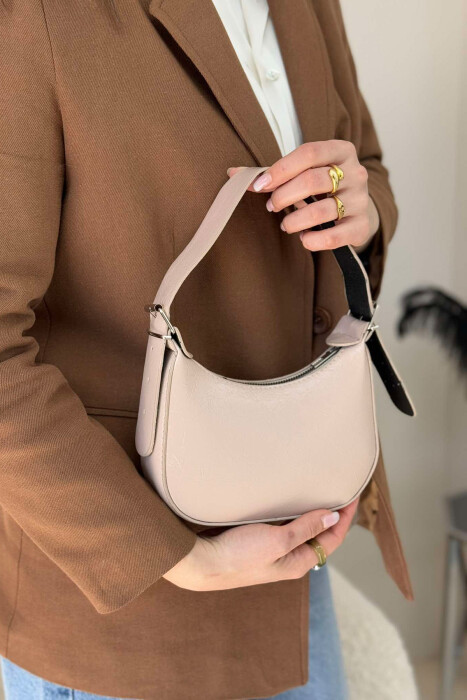 ONE COLOR LEATHER WOMEN BAG BEIGE/BEZHE 