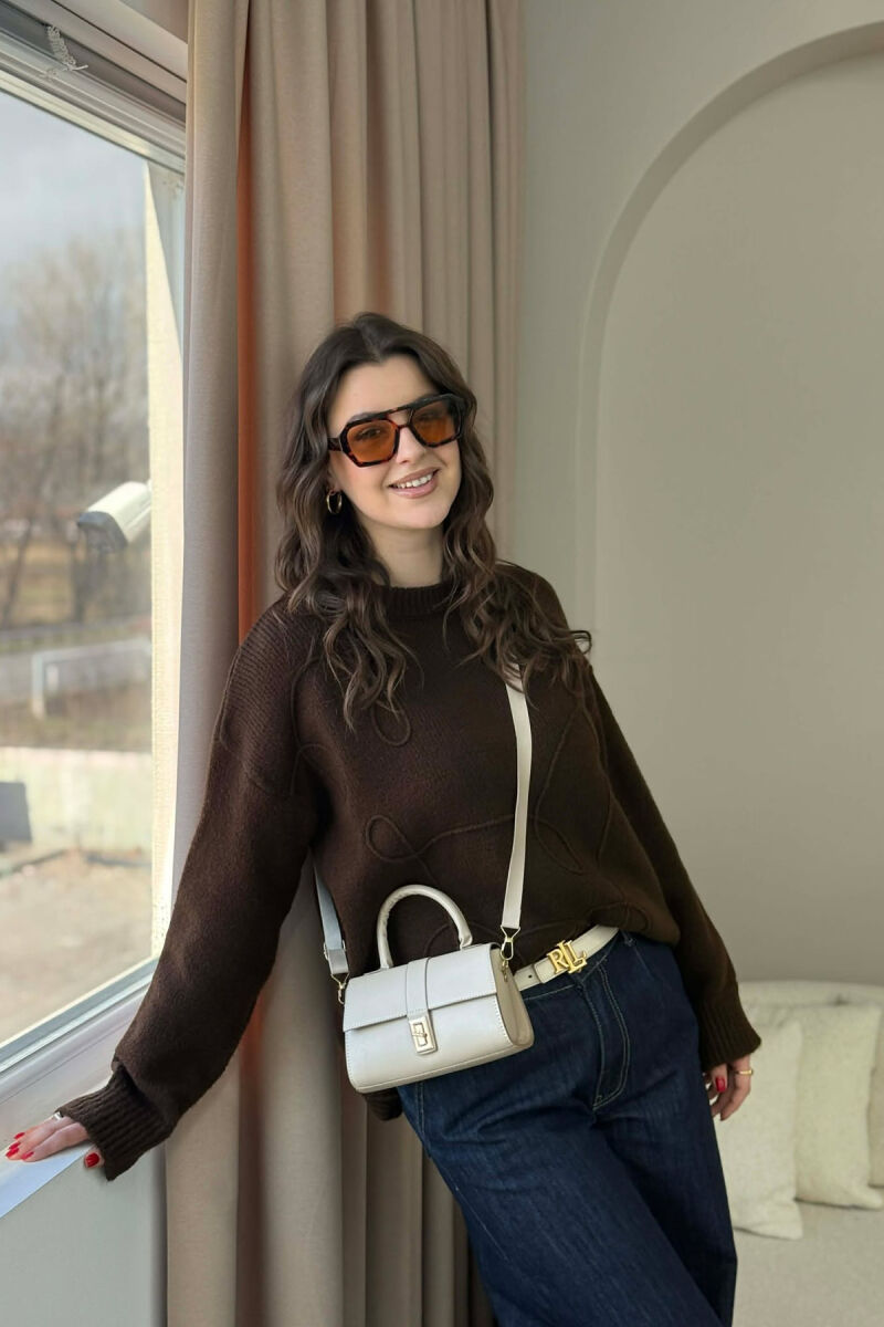 ONE COLOR LEATHER WOMEN BAG BEIGE/BEZHE - 6