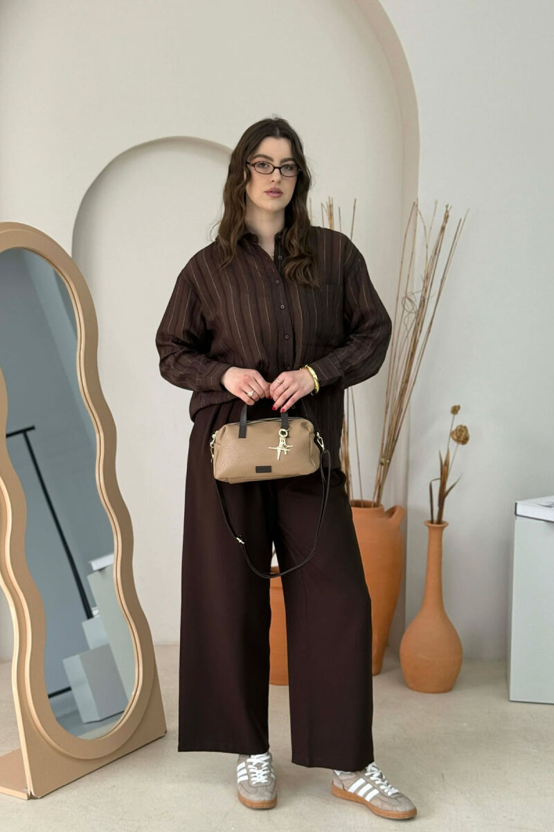 ONE COLOR LEATHER WOMEN BAG BEIGE/BEZHE - 4