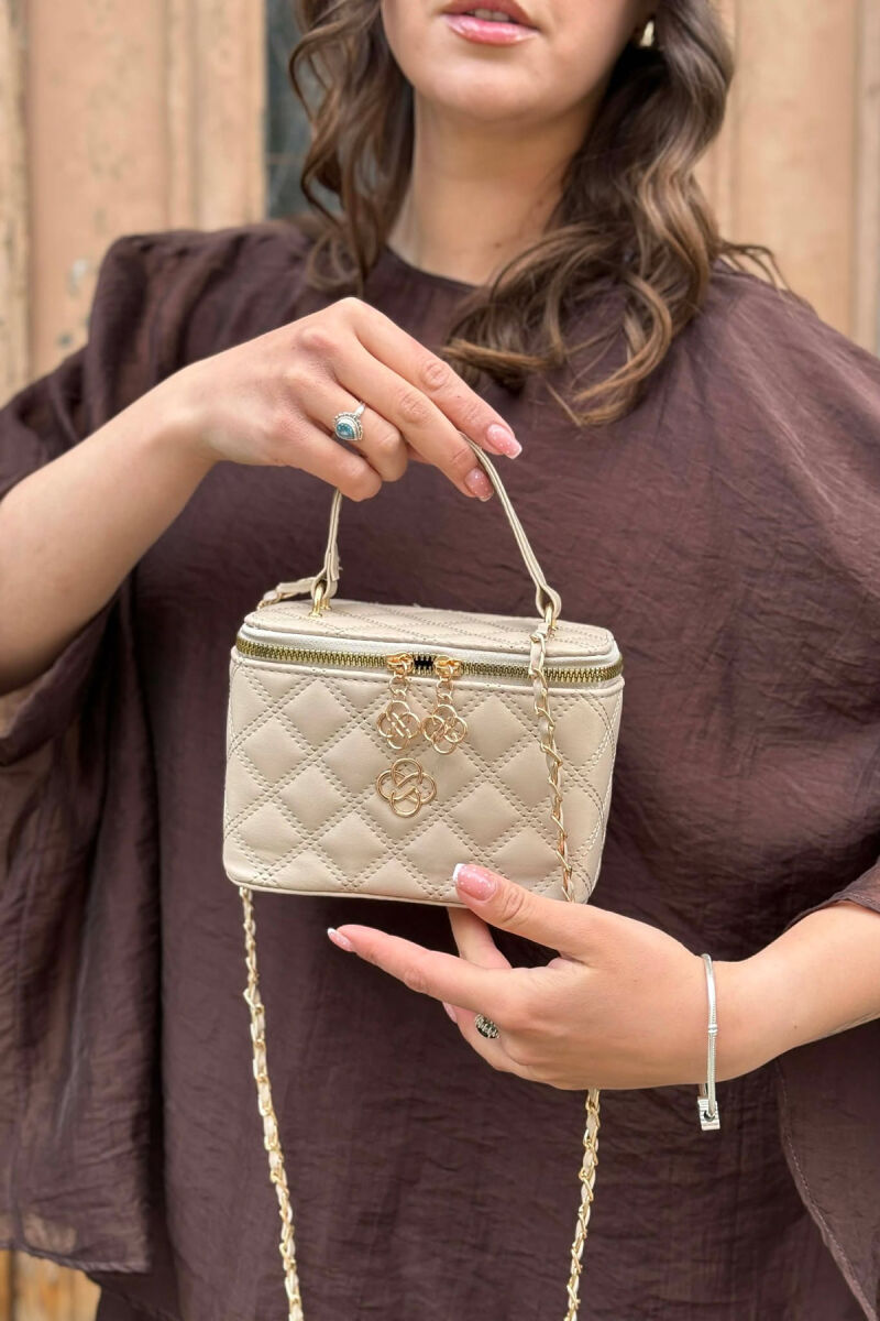 ONE COLOR LEATHER WOMEN BAG BEIGE/BEZHE - 2