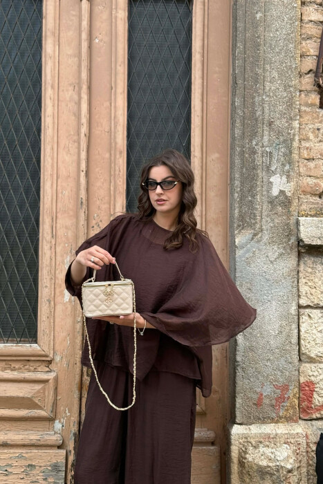 ONE COLOR LEATHER WOMEN BAG BEIGE/BEZHE - 4