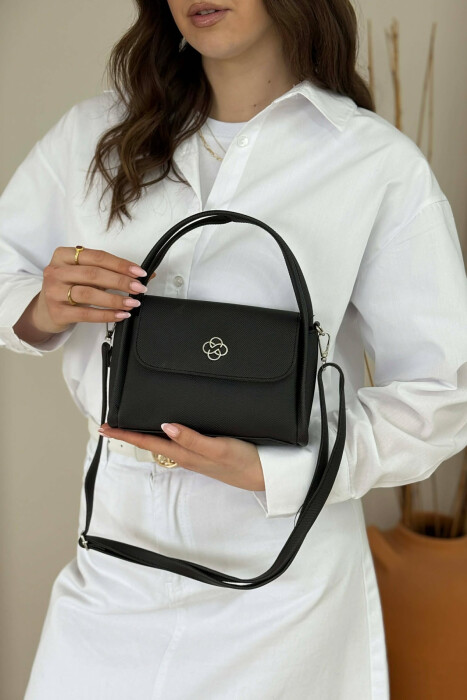 ONE COLOR LEATHER WOMEN BAG BLACK/ E ZEZE - 1