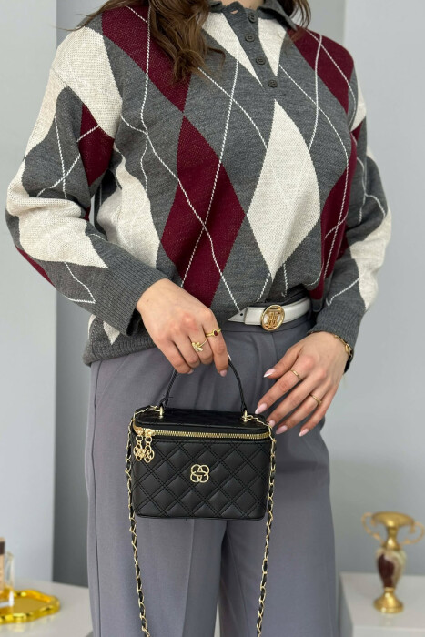 ONE COLOR LEATHER WOMEN BAG BLACK/ E ZEZE - 2