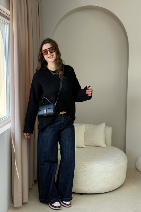 ONE COLOR LEATHER WOMEN BAG BLACK/ E ZEZE - 2