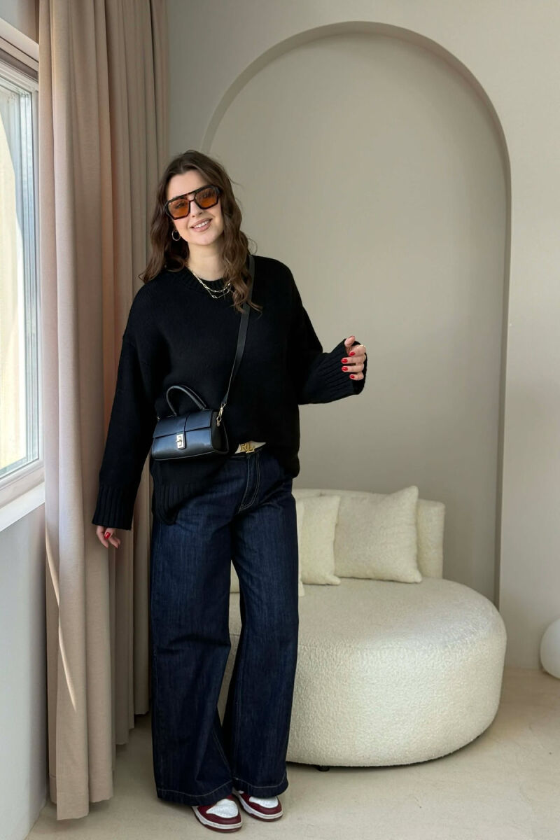 ONE COLOR LEATHER WOMEN BAG BLACK/ E ZEZE - 2