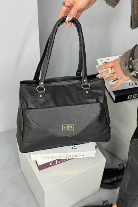 ÇANTE LEKURE NJE NGJYRESHE PER FEMRA NE NGJYRE TE ZEZE - KLAUDIO FASHION