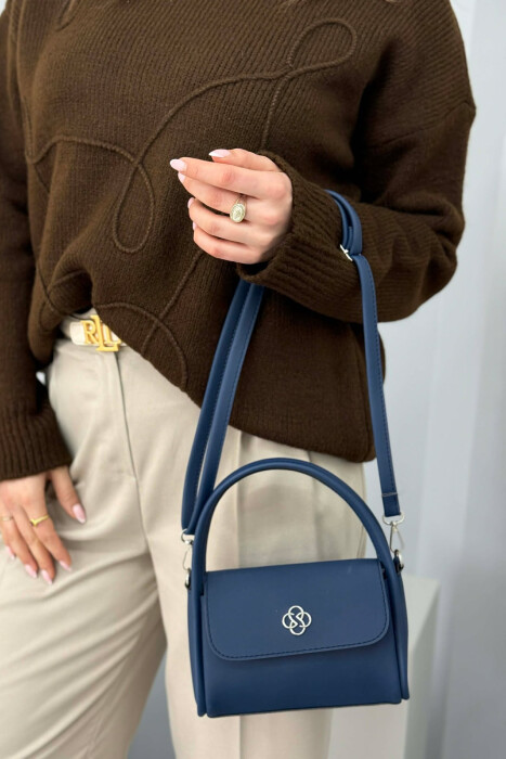 ONE COLOR LEATHER WOMEN BAG BLUE/BLU - 1