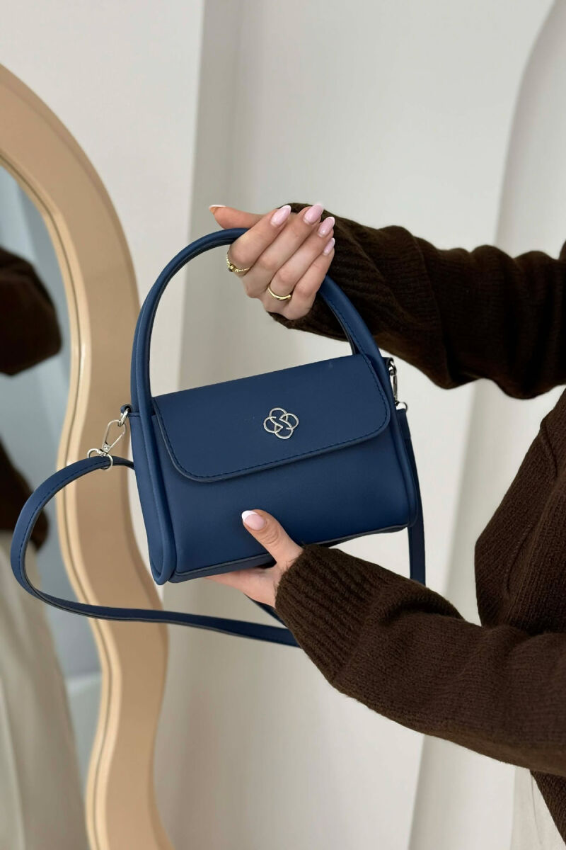 ONE COLOR LEATHER WOMEN BAG BLUE/BLU - 5