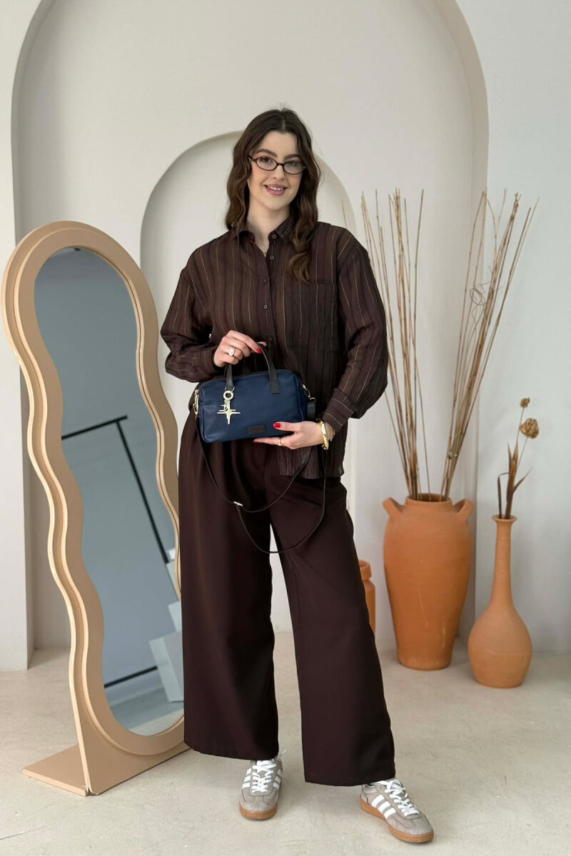 ONE COLOR LEATHER WOMEN BAG BLUE/BLU - 2