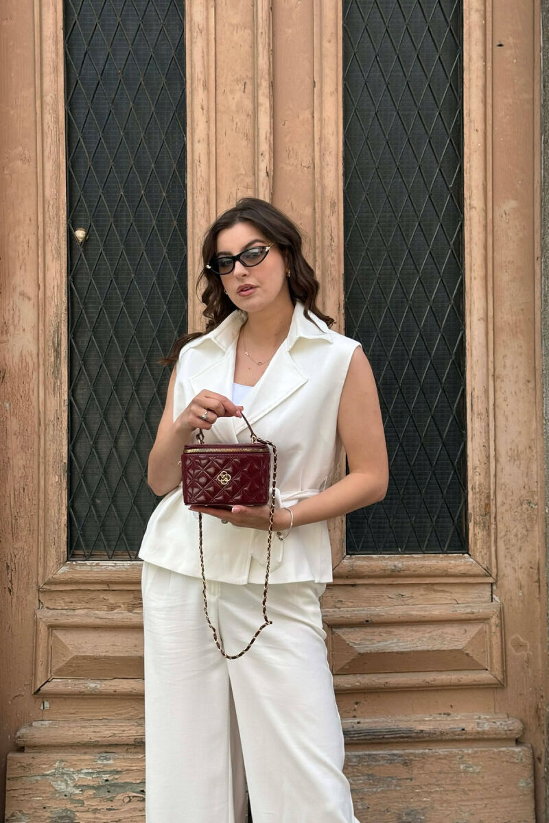 ONE COLOR LEATHER WOMEN BAG CHERRY/ QERSHI - 2