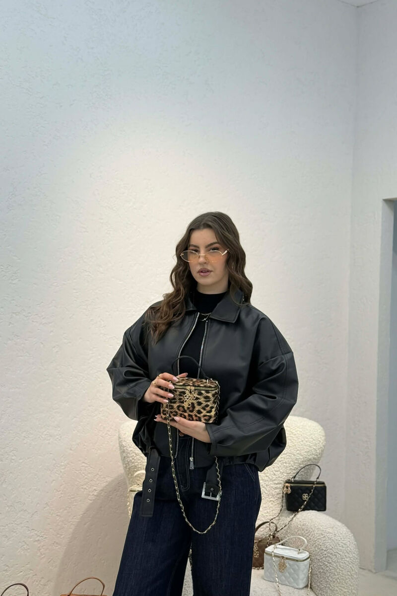 ONE COLOR LEATHER WOMEN BAG LEO/LEOPARD - 7