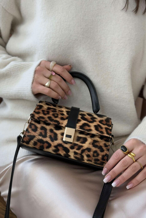 ONE COLOR LEATHER WOMEN BAG LEO/LEOPARD - 3