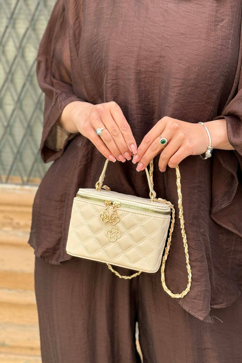ONE COLOR LEATHER WOMEN BAG LIGHT BEIGE/BZHZB - 2