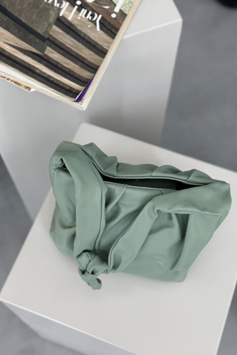 ONE COLOR LEATHER WOMEN BAG MINT/MENTE - 4