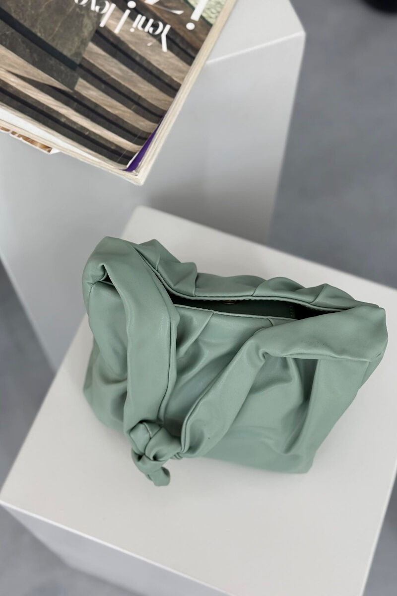 ONE COLOR LEATHER WOMEN BAG MINT/MENTE - 4