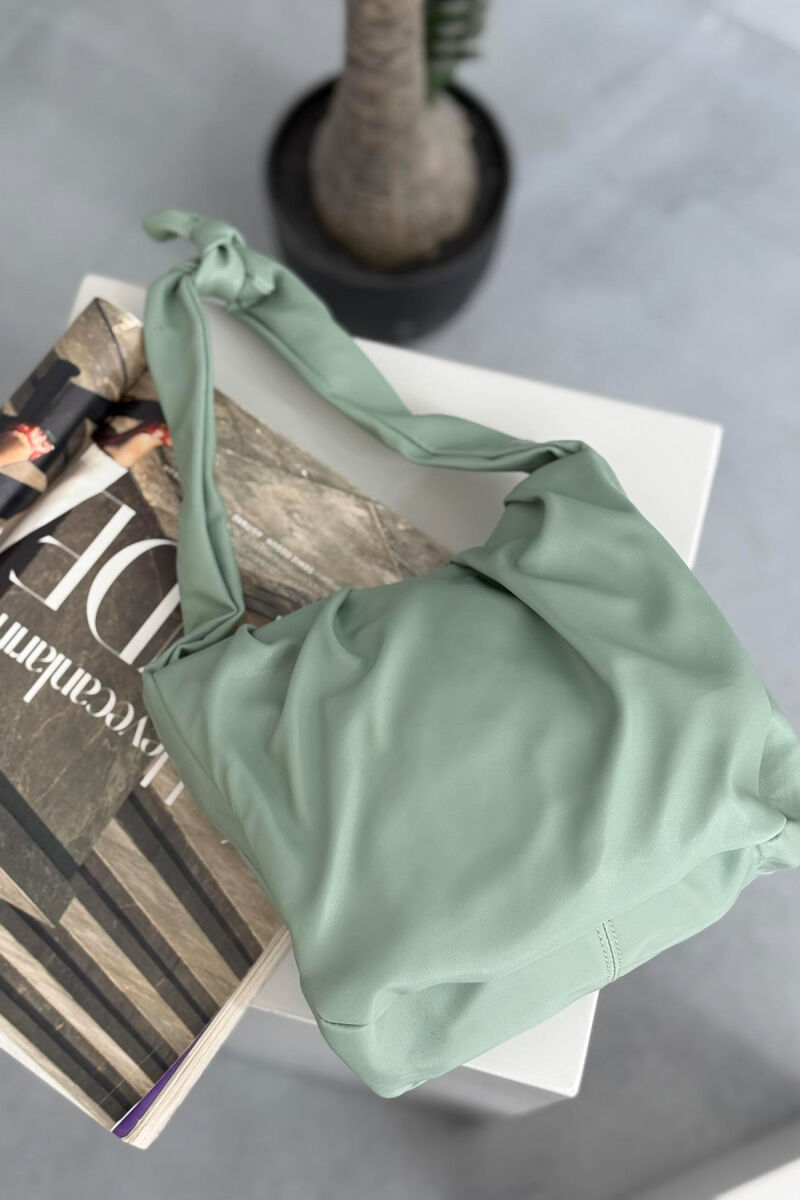 ONE COLOR LEATHER WOMEN BAG MINT/MENTE - 6