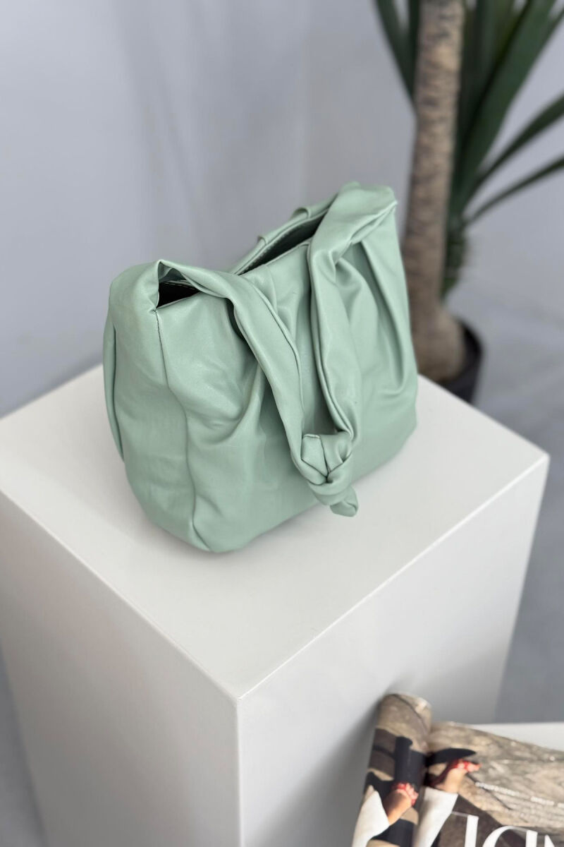 ONE COLOR LEATHER WOMEN BAG MINT/MENTE - 8
