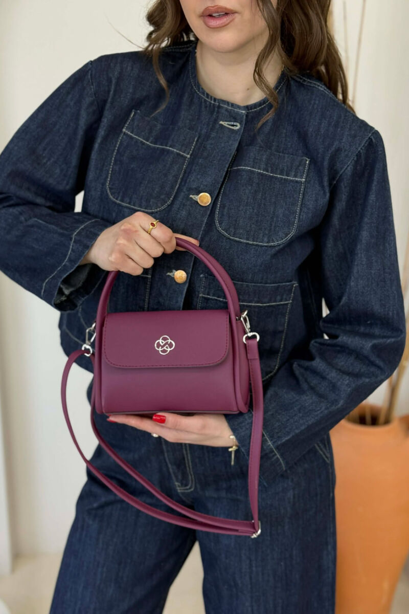 ONE COLOR LEATHER WOMEN BAG PURPLE/LEJLA - 1