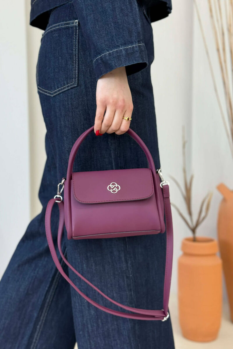 ONE COLOR LEATHER WOMEN BAG PURPLE/LEJLA - 5