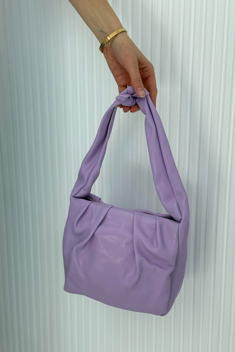 ONE COLOR LEATHER WOMEN BAG PURPLE/LEJLA - 4