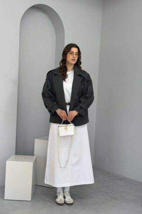 ONE COLOR LEATHER WOMEN BAG WHITE-E BARDHE - 7