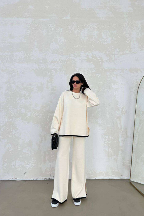 ONE COLOR LINES WOMAN SET CREAM/KREM - 6