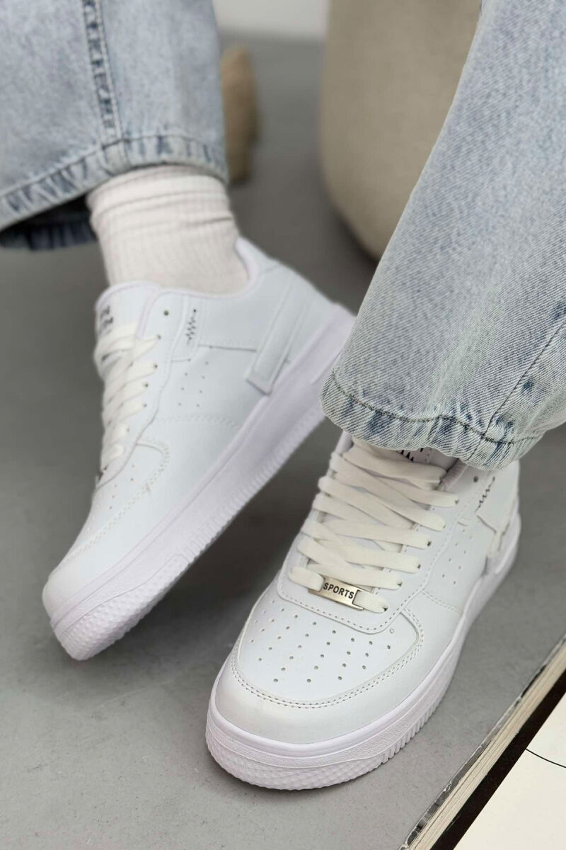 ONE COLOR LITTLE WRITTINGS WOMEN SNEAKERS WHITE-E BARDHE - 5