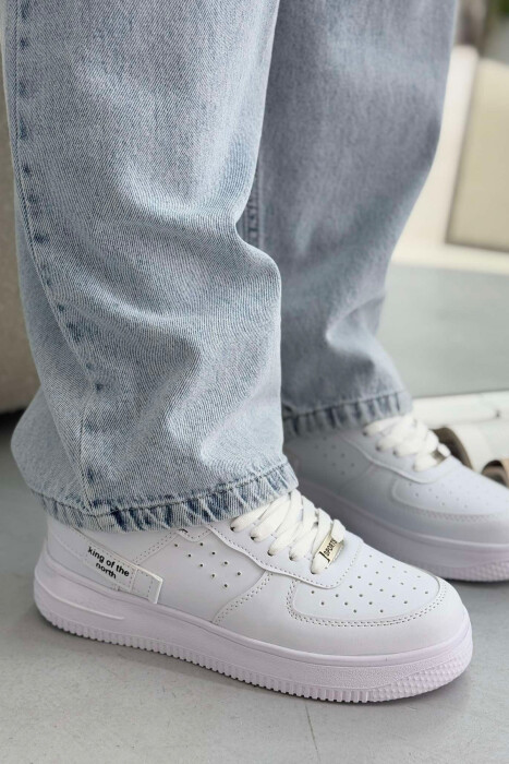 ONE COLOR LITTLE WRITTINGS WOMEN SNEAKERS WHITE-E BARDHE - 7