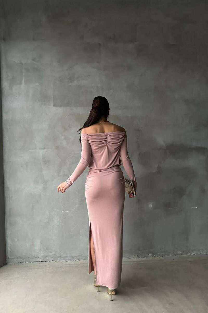 ONE COLOR LONG SIMPLE WOMEN DRESS VINEGAR/UTHULL - 3