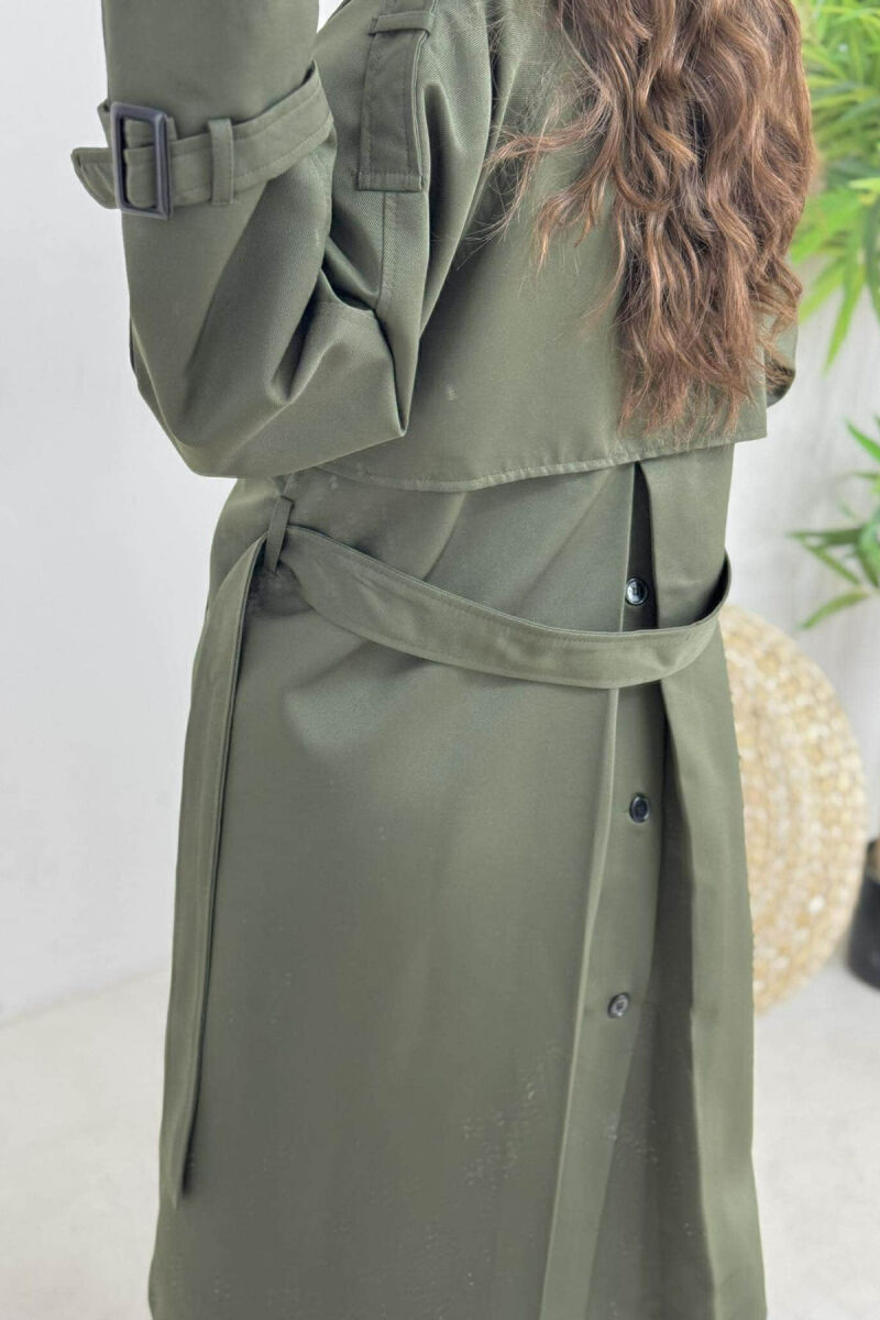 ONE COLOR LONG WOMEN JACKET DARK GREEN/JEE - 3