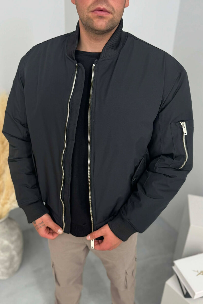 ONE COLOR MEN BOMBER JACKET BLACK/ E ZEZE - 2