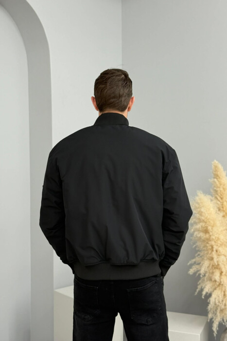 ONE COLOR MEN BOMBER JACKET BLACK/ E ZEZE - 3