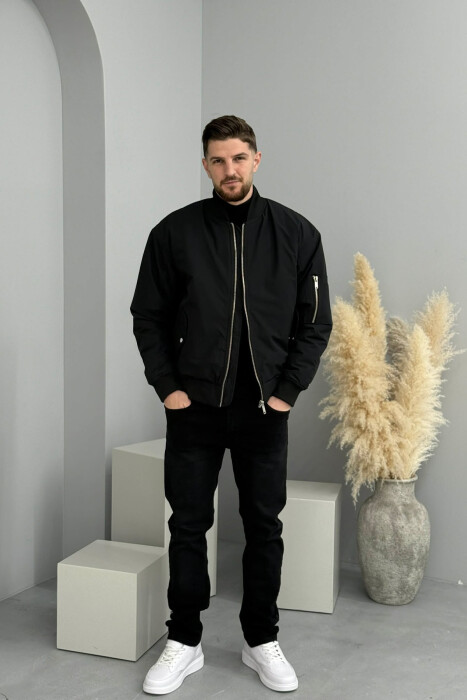 ONE COLOR MEN BOMBER JACKET BLACK/ E ZEZE - 6