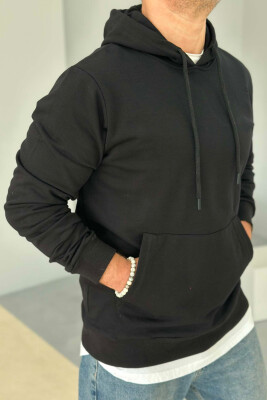 ONE COLOR MEN HOODIE BLACK/ E ZEZE 