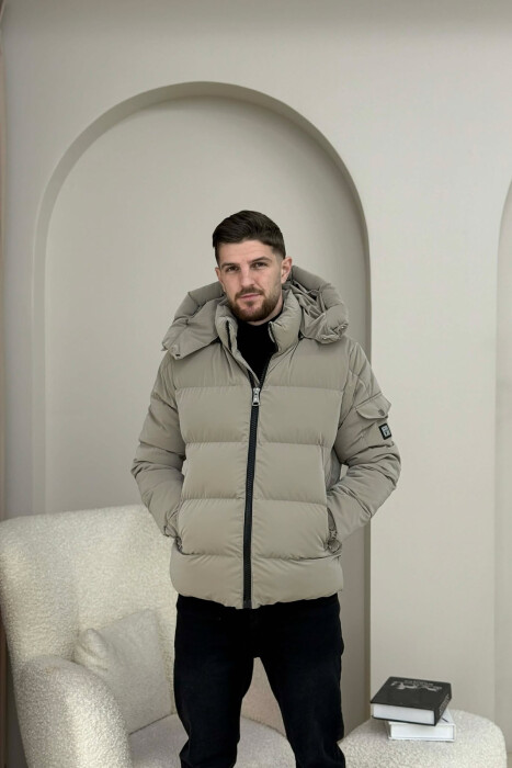 ONE COLOR MEN PUFFER JACKET BEIGE/BEZHE - 2