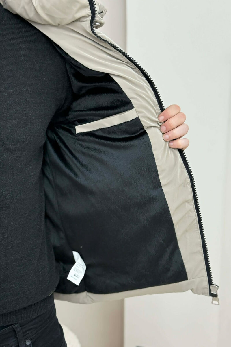 ONE COLOR MEN PUFFER JACKET BEIGE/BEZHE - 4