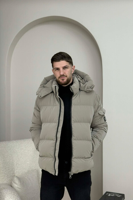 ONE COLOR MEN PUFFER JACKET BEIGE/BEZHE - 6