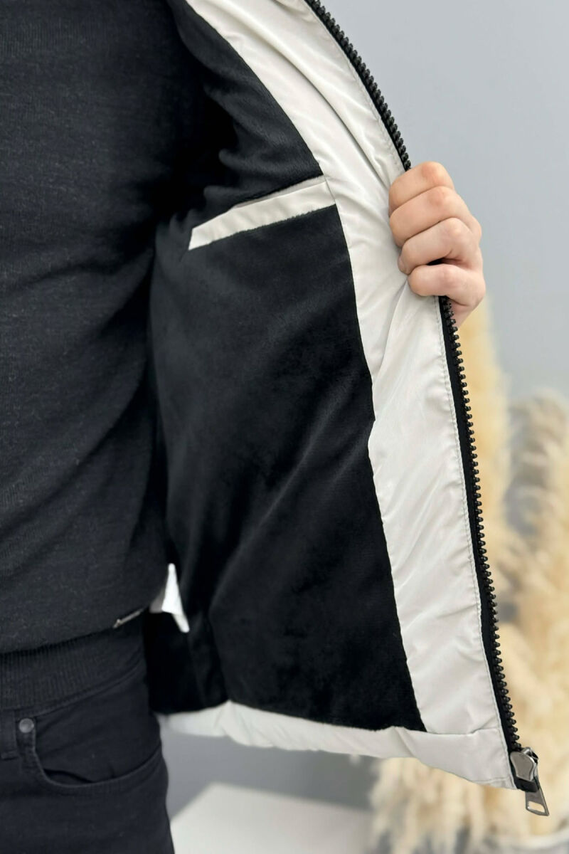 ONE COLOR MEN PUFFER JACKET LIGHT GREY/GZ - 3