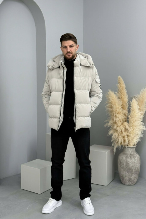 ONE COLOR MEN PUFFER JACKET LIGHT GREY/GZ - 6