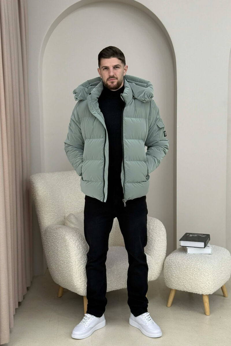 ONE COLOR MEN PUFFER JACKET MINT/MENTE - 3