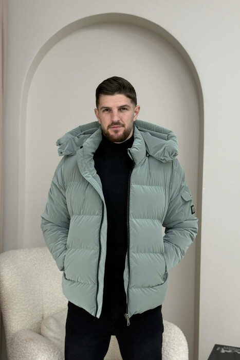 ONE COLOR MEN PUFFER JACKET MINT/MENTE - 6