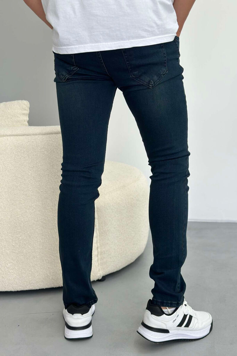 ONE COLOR MEN JEANS DARK BLUE/BEE - 2