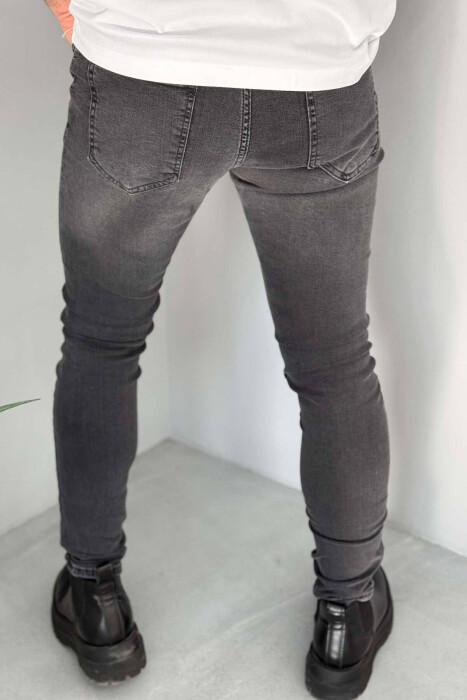 ONE COLOR MEN JEANS IN GREY COLOR - 3