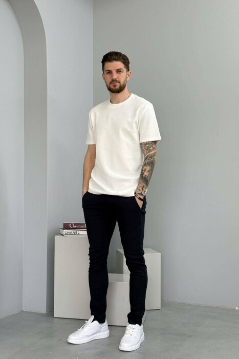 ONE COLOR MEN PANTS BLUE/BLU - 4